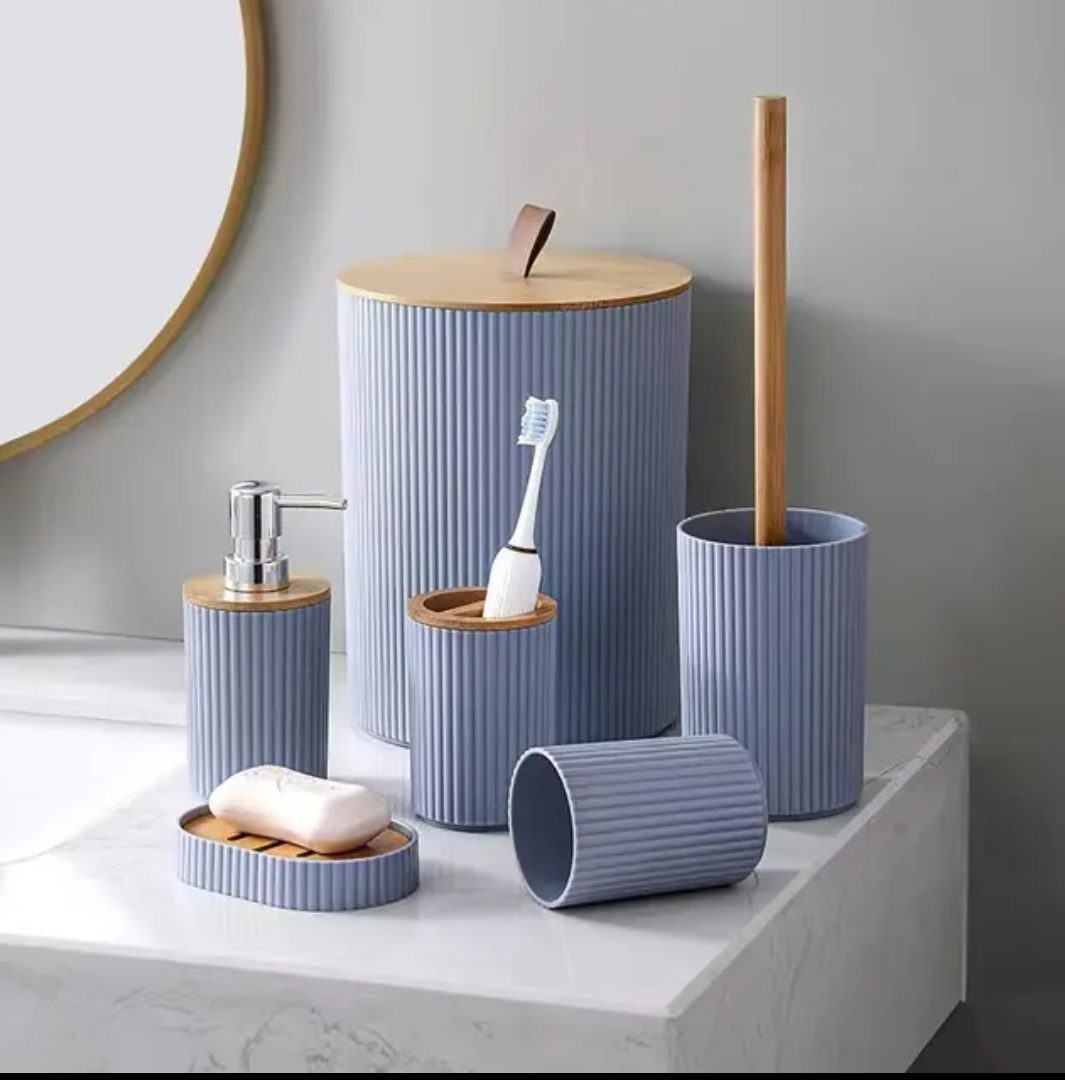 Accessoires Salle de Bain moderne GM en Bambou