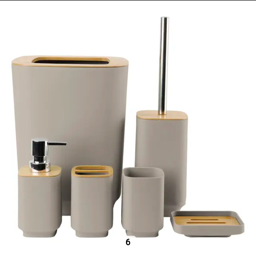Accessoires Salle de Bain moderne GM en Bambou